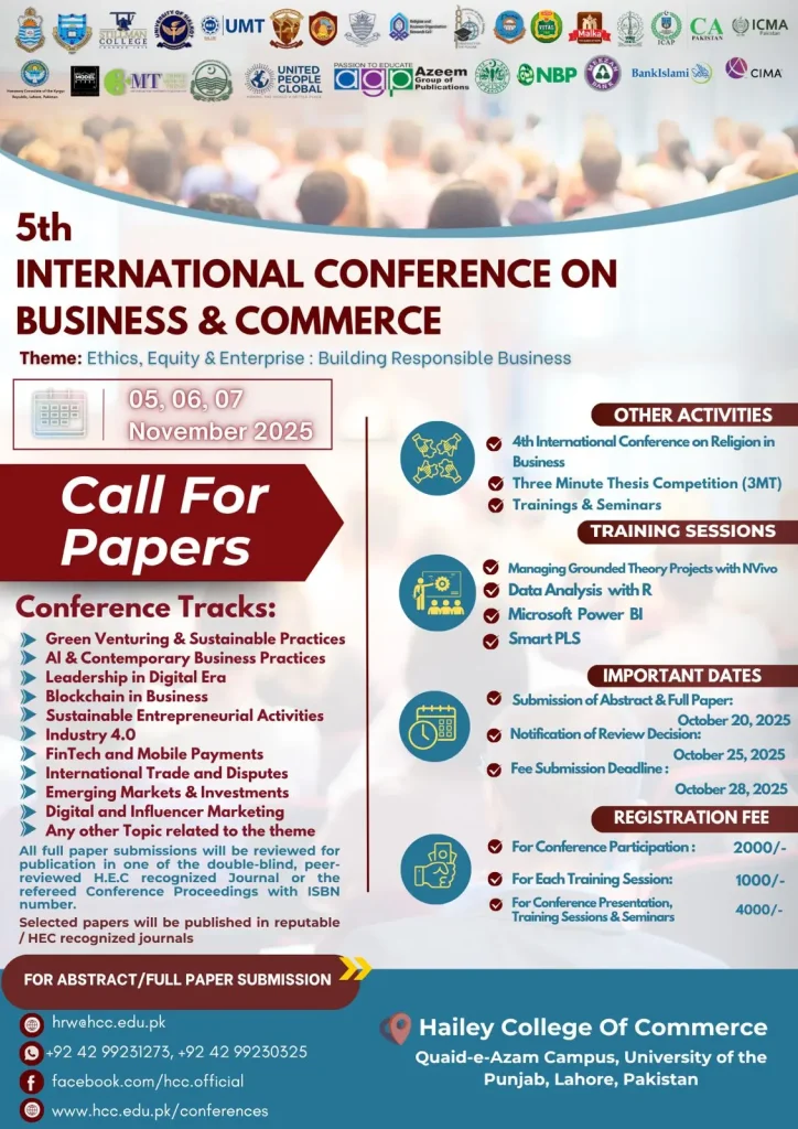 5th Internation Conference On Business and Conference